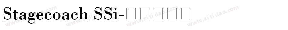 Stagecoach SSi字体转换